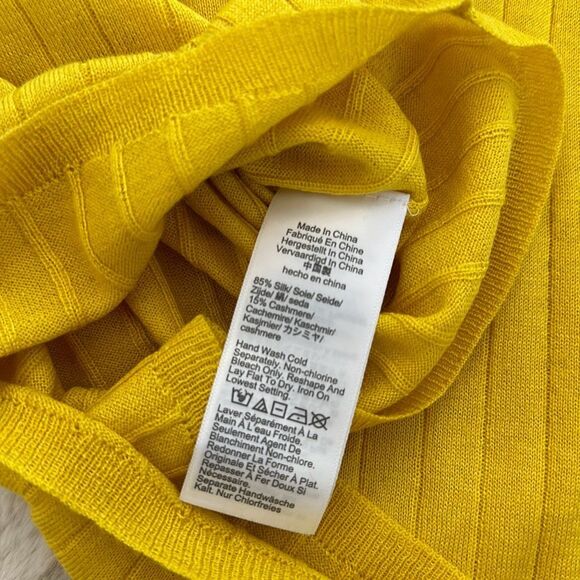 J. Crew Silk-Blend Cropped T-shirt in Yellow Size M - Picture 10 of 10
